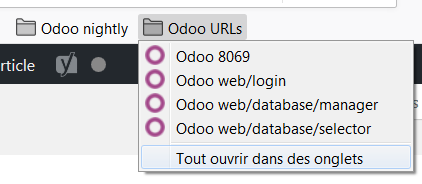 Odoo Database Connect Web URLs